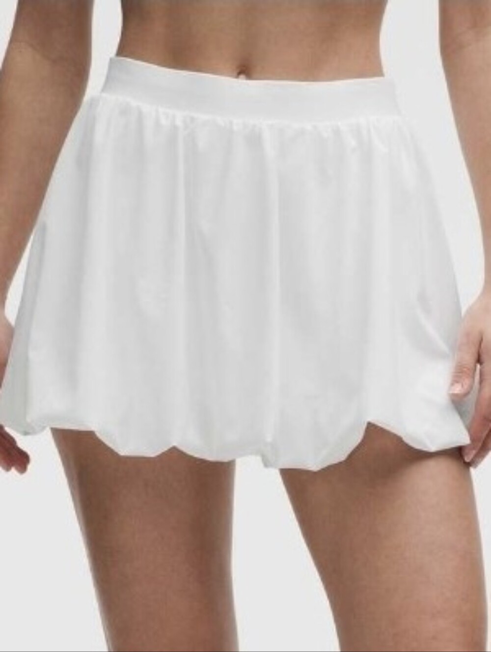 NWT Lululemon Bubble-Hem High-Rise Skirt, Large, White